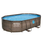 Piscina fuoriterra Bestway Power Steel Swim Vista ovale in acciaio 488x305x107 cm con scaletta e filtro a sabbia