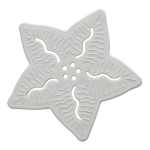 Set 5 formine antiscivolo per vasca da bagno doccia in PVC bianco Stella