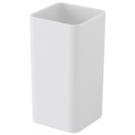 Bicchiere portaspazzolino da bagno in plastica bianco mod. Star