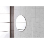 Specchio semplice da bagno ovale bisellato a parete 45x65 cm