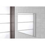 Specchio da bagno rettangolare a parete 80x60 cm bisellato