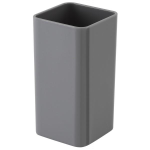 Bicchiere portaspazzolino da bagno in plastica grigio mod. Star