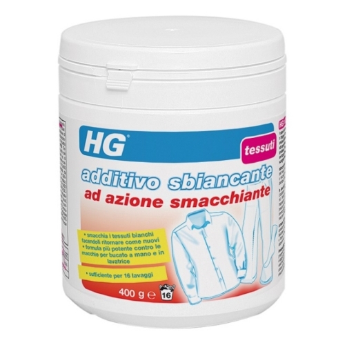 HG additivo detergente bucato lavatrice sbiancante ad azione smacchiante  400g