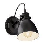 Lampada applique a parete muro in metallo nero E27 mod. Priddy