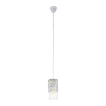 Lampada lampadario a sospensione diffusore vetro e metallo grigio E27 Cardigan