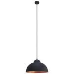 Lampada lampadario a sospensione nero/Rame per cucina soggiorno E27 Truro 2