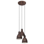 Lampadario a sospensione 3 Lampade Rame per cucina soggiorno E27 Priddy 1