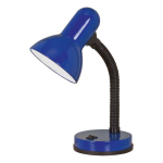 Lampada luce da tavolo scrivania studio lettura ufficio orientabile E27 Basic blu