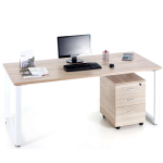 Scrivania porta computer pc da ufficio 180x80xH75 cm in Legno Explorer Rovere