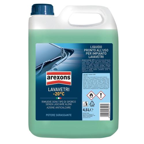 Liquido Lavavetri auto pronto all'uso 4,5 Lt Arexons antigelo -20°