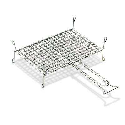 Griglia graticola doppia grande in acciaio cromato 40 x 30 cm per barbecue  BBQ