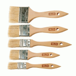 SET PENNELLI PIATTI SETOLE NATURALI BIONDE SERIE 5 PEZZI