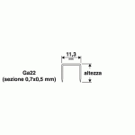 Punti 8x11,3mm 1000pz per puntatrici/chiodatrici spillatrici Valex