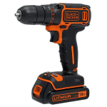 BLACK&DECKER TRAPANO AVVITATORE 1 BATTERIA LITIO 18V CON VALIGETTA BDCDC18K-QW