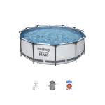 Set piscina fuori terra rotonda Steel Pro MAX Bestway 366x100 con pompa e scaletta
