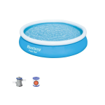 Set piscina fuori terra rotonda Fast Set Bestway gonfiabile da 366x76 cm con pompa