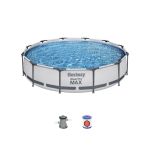 Set piscina fuori terra rotonda Steel Pro MAX Bestway da 366x76 cm con pompa