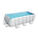 Set piscina fuori terra rettangolare Power Steel Bestway da 412x201x122 cm con pompa e scaletta