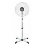 Ventilatore Piantana Oscillante Bianco h125 cm Regolabile 3 velocita Zephir 45w