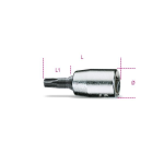 BETA 900TX CHIAVE BUSSOLA INSERTO MASCHIO TORX T20 ATTACCO QUADRO FEMMINA 1/4"