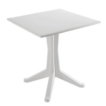 TAVOLO BAR TAVOLINO DA ESTERNO GIARDINO 70X70 H72 CM BIANCO PONENTE