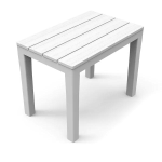 Panca Tavolo In Resina Timor Bianco effetto legno 60 x 38 x 45 cm