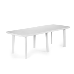 TAVOLO PLASTICA ALLUNGABILE DA GIARDINO ESTERNO 216 x 90 x 72 cm BIANCO TRIO