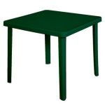 Tavolo in plastica da Esterno Giardino 80x80 H72cm Nettuno Verde