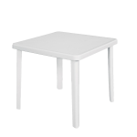 Tavolo in plastica da Esterno Giardino 80x80 H72cm Nettuno Bianco