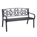 Panchina metallo pavia antracite cm124x57h78 DA ESTERNO GIARDINO