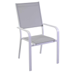Poltrona sedia in alluminio Kelso bianco cm55x54h98 da esterno giardino
