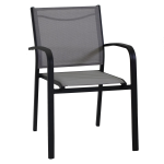 Poltrona sedia in alluminio Sullivan antracite cm61x56h83,5 da esterno giardino
