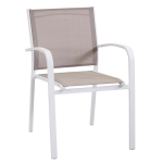 Poltrona sedia in alluminio Sullivan bianco cm61x56h83,5 da esterno giardino