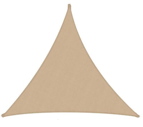 Vela ombreggiante tessuto 180gr triangolare sabbia cm360x360x360