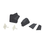 KIT TERMINALI TAPPI ANGOLARI ACCESSORI PER ALZATINE PIANO TOP CUCINA nero