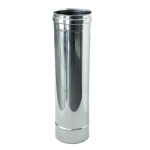 TUBO ACCIAIO INOX SCARICO FUMI CANNA FUMARIA L. 100 CM x Ø100 MM AISI 304