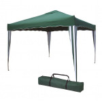 GAZEBO DA GIARDINO PIEGHEVOLE RICHIUDIBILE A FISARMONICA 3X3 MT IN METALLO VERDE 