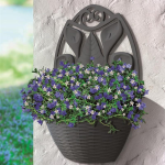 VASO FIORIERA GERLA ANTRACITE 32X16CM H 42.5 DA MURO PARETE GIARDINO TERRAZZI