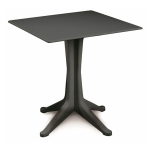 TAVOLO QUADRATO IN POLIPROPILENE 70X70 H72 LINEA ELEGANTE PONENTE COLORE ANTRACITE