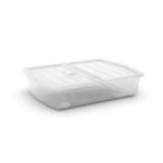 CONTENITORE PLASTICA TRASPARENTE CON RUOTE KETER SALVASPAZIO 77x58 H17