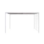 GAZEBO BORA 3X3.6 BIANCO CON TELO GRIGIO CHIARO