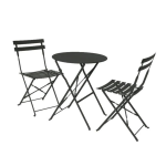 SET SALMAR TAVOLO + 2 SEDIE BISTROT FERRO ANTRACITE