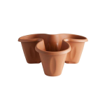 VASO  *40 PLA H16 TERRACOTTA TRIFOGLIO