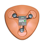 SOTTOVASSO PLASTICA TERRA/COTTA+RUOTE TRIFOGLIO