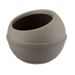 VASO *40 PLASTICA H32 TORTORA+SOTTOVASO  SFERA 