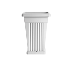 VASO 40X40 H59+SOTTOVASO BIANCO PIRAMIDE