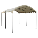 GAZEBO 4 X3 ACCIAIO VERNICIATO GRIGIO ONDA TUNNEL
