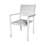 POLTRONA ALLUMINIO TEXT 57X58 IMBOTTITURA BIANCA SARD