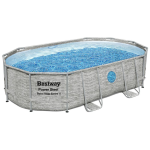 Piscina fuoriterra Bestway Power Steel Swim Vista ovale in acciaio 488x305x107 cm con scaletta e filtro a sabbia