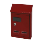 CASSETTA POSTA ACCIAIO VERNICIATO 21X7 H 30 ROSSO      